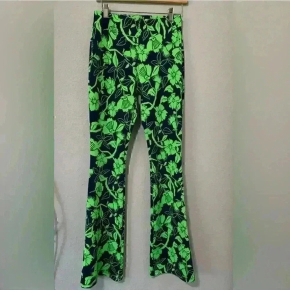 Zara High Waisted Jacquard Wide leg Pants - Picture 7 of 11